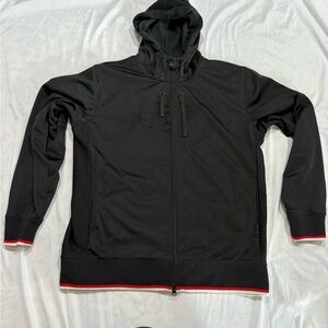 The North Face Zip Up Black Red Hooded Jacket Large